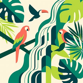 Free Jungle Parrot illustration and picture