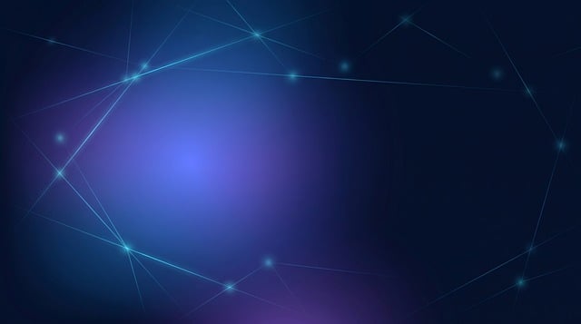 Free cybersecurity node network blue gradient illustration