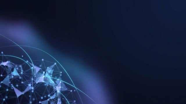 Free abstract background digital network low poly sphere illustration
