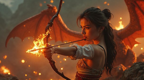 Free Archer Dragon illustration and picture