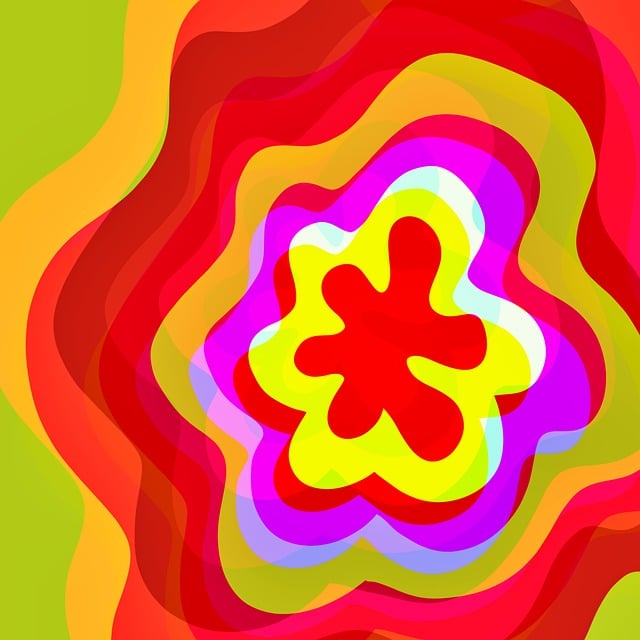 Free psychedelic colorful pattern illustration