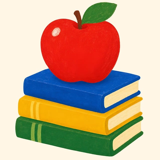 Free apple book education illustration