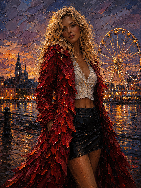 Mujer, Modelo, Ciudad Nocturna