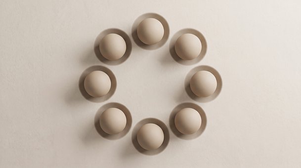Minimalismo Bege, Círculo De Esferas