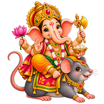 Free God Ganesha Cartoon Art illustration and picture