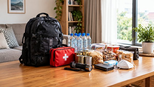 Notfallset, Rucksack, Taschenlampe