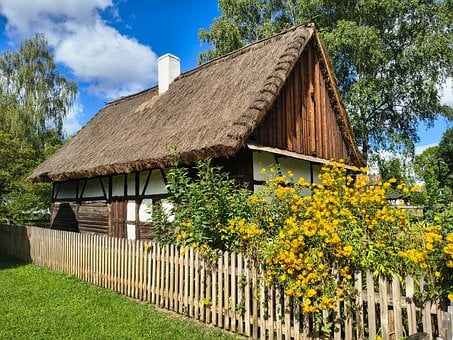 Free Traditional House Thatch Roof photo and picture