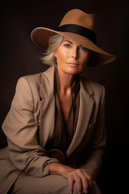 Free Older Woman Studio Portrait photo and picture