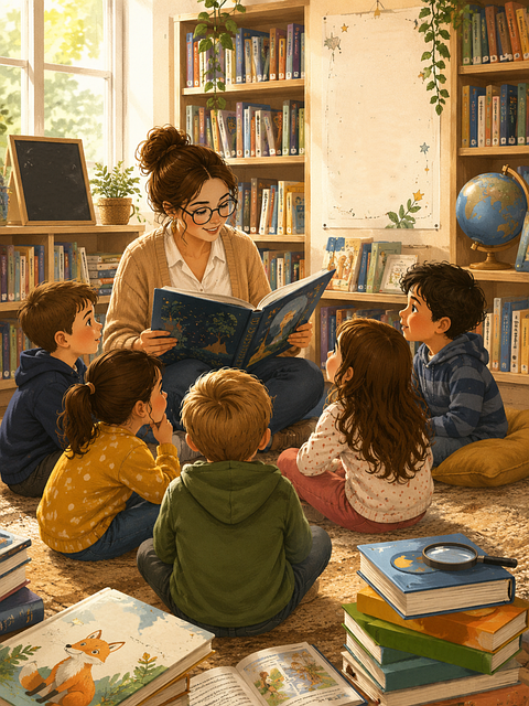 Free Book Library illustration and picture