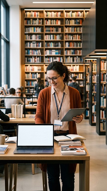 Free Library Woman photo and picture