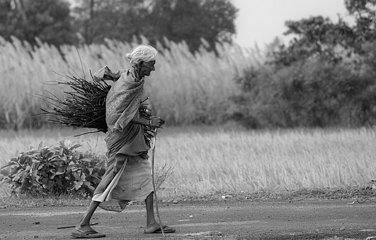 Elderly Woman, Countryside