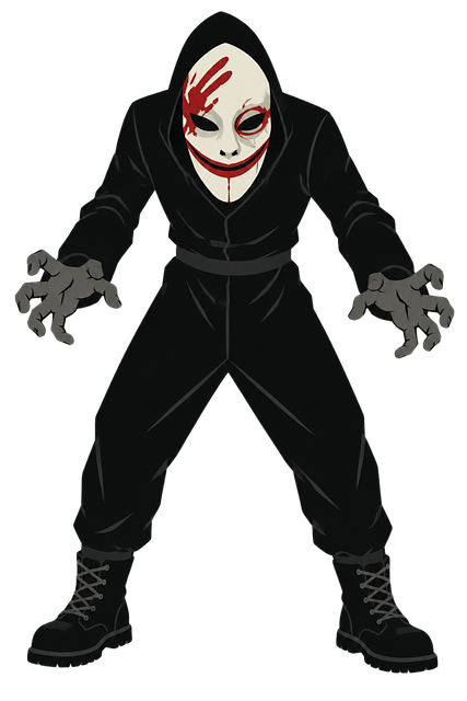 Free mask horror character illustration