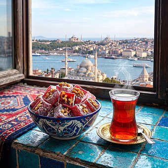 Free Lokum Turkish Tea illustration and picture
