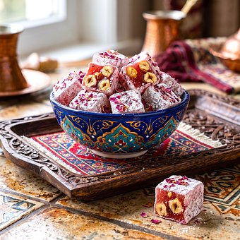Free Lokum Turkish Delight illustration and picture