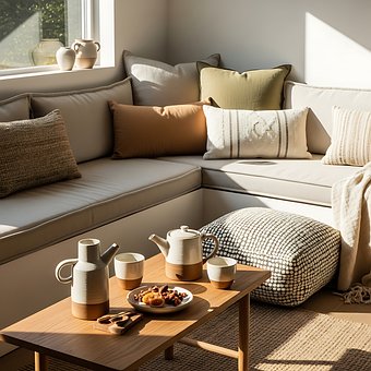 Wohnzimmer, Sofa, Modern, Interieur