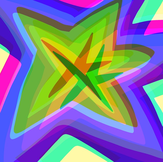 星星, 特里皮, 迷幻, 多彩的, 嬉皮, 幻想, 万花筒, 波西米亚, 设计