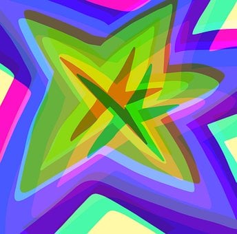 Estrela, Trippy, Psicodélico, Colorido