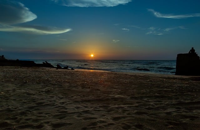 Free Sunset Sea photo and picture