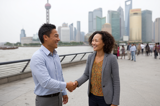 Free Handshake Shanghai illustration and picture