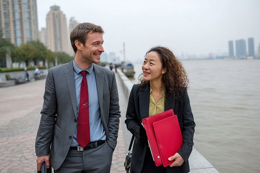 Free Business Partners River illustration and picture