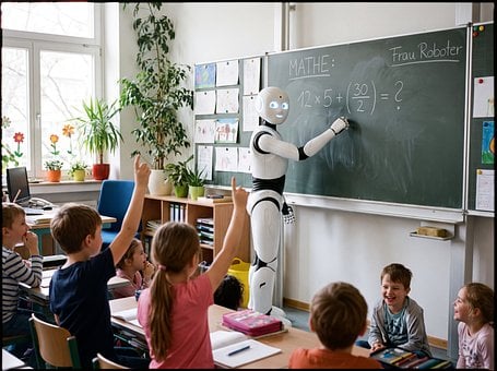 Robot, Sală De Clasă, Copii, Educaţie