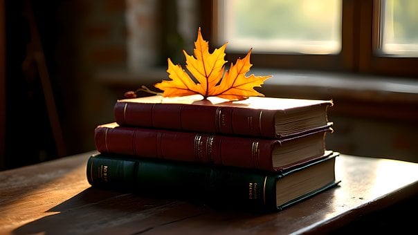 Free Books Maple Leaf illustration and picture