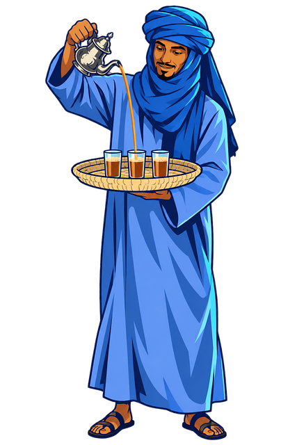 Free tuareg desert tea ceremony vector