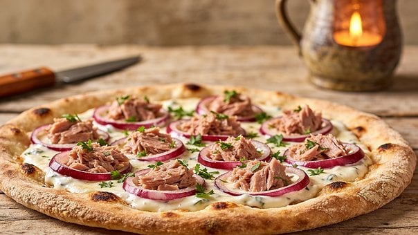Pizza, Pizzerie, Restaurant, Ton, Ceapă