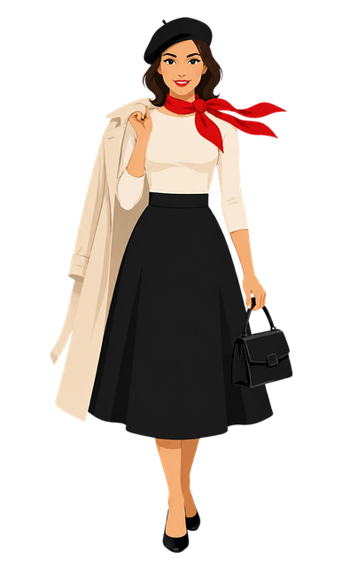Free woman elegant retro fashion vector