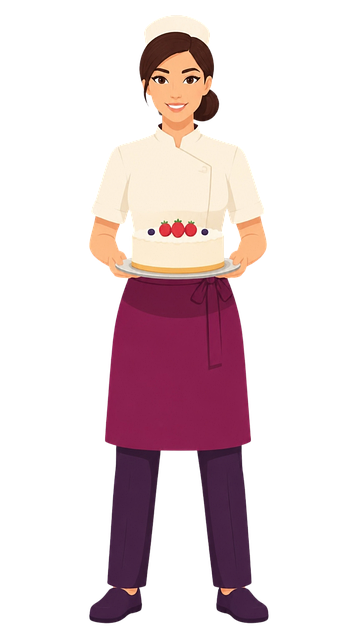 Free pastry chef female chef character illustration illustration