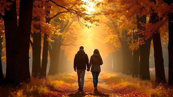 Free Couple Autumn photo and picture