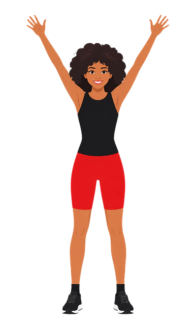Free jumping jack female athlete fitness woman vector