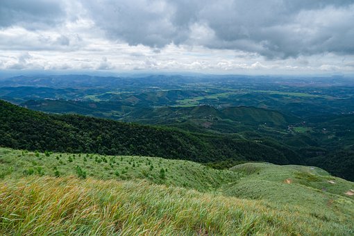 Natura, Góry, Widok, Niebo, Łąki