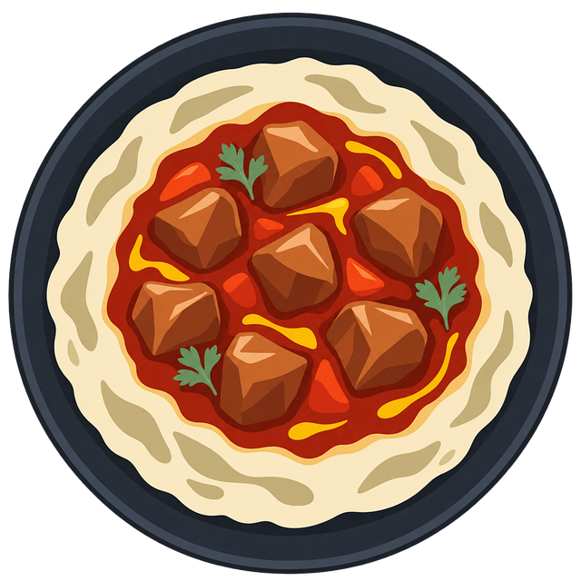 Free turkey hünkar beğendi lamb stew vector