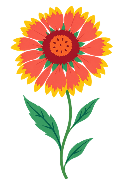Free blanket flower gaillardia red yellow flower vector