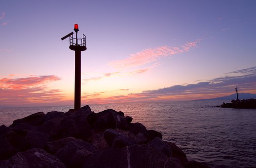 Free Lighthouse Sunset photo and picture