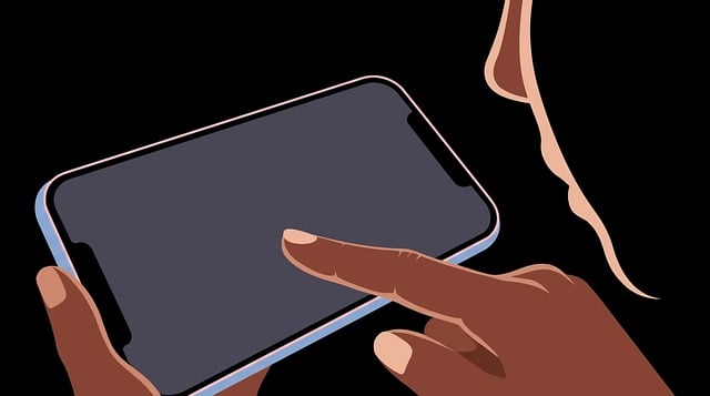 Free touchscreen mobile phone gesture illustration