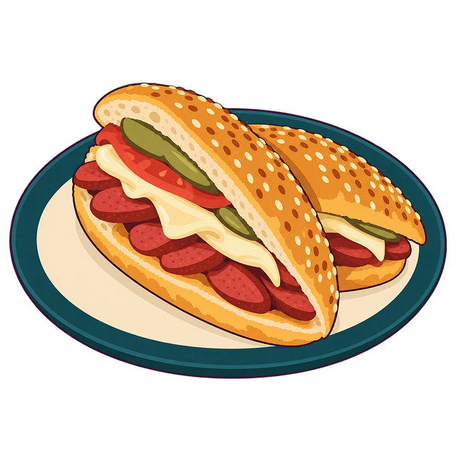 Free kumru turkish cuisine sandwich vector