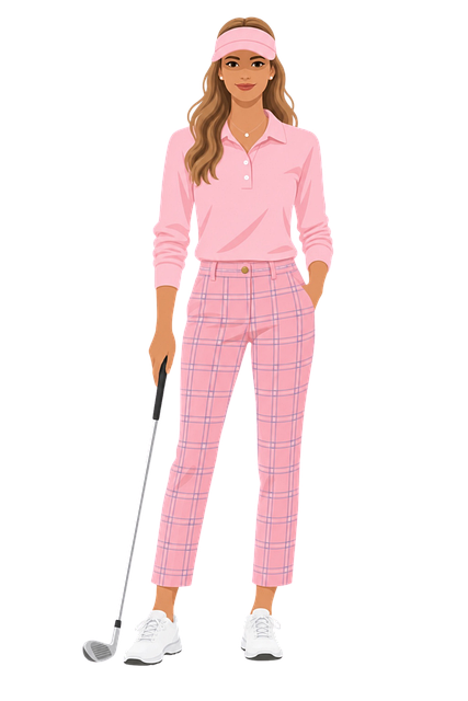 Free female golfer golf club women's sport vector