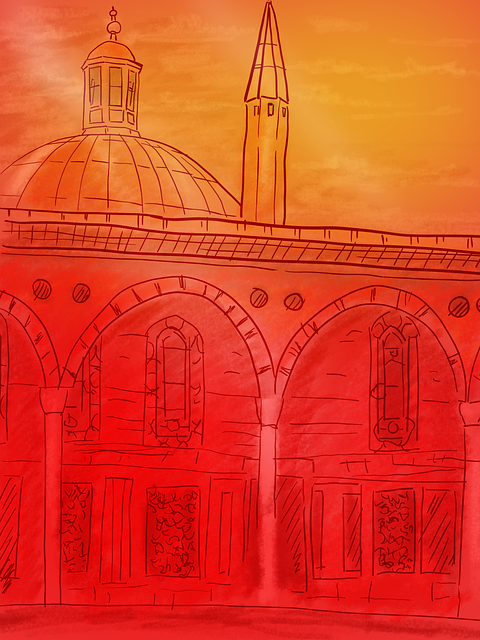 Tyrkiet, Topkapi, Palads, Illustration