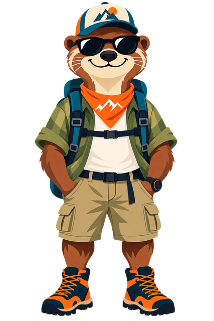 Otter, Wandern, Rucksack, Sonnenbrille