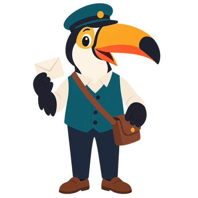 Free Toucan Mail Carrier vector and picture