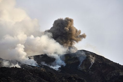 Volcano, Eruption, Smoke, Ash, Lava