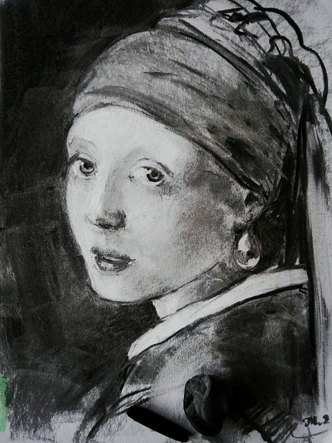 Tekening, Kunst, Zwart+Wit, Portret