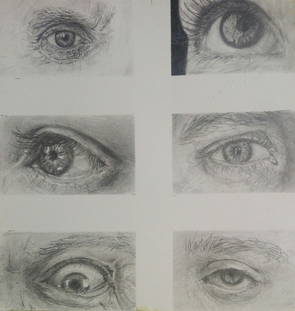 Ogen, Tekening, Potlood, Detail, Kunst