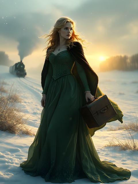 Kvinde, Tog, Historie, Sne, Vinter