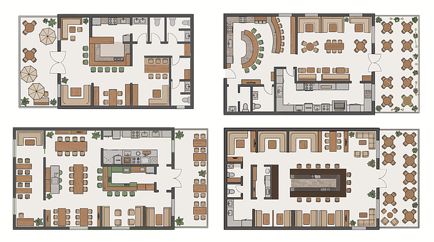 Plan, Birou Modern, Spaţiu Deschis