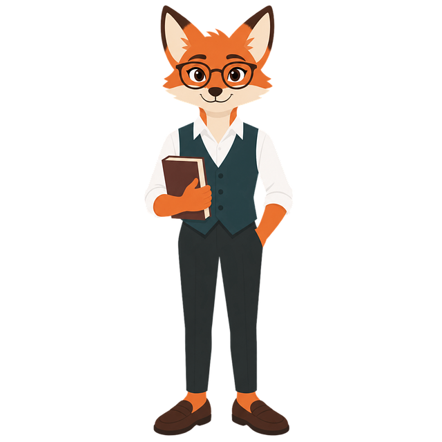 Free fox professor teacher illustration