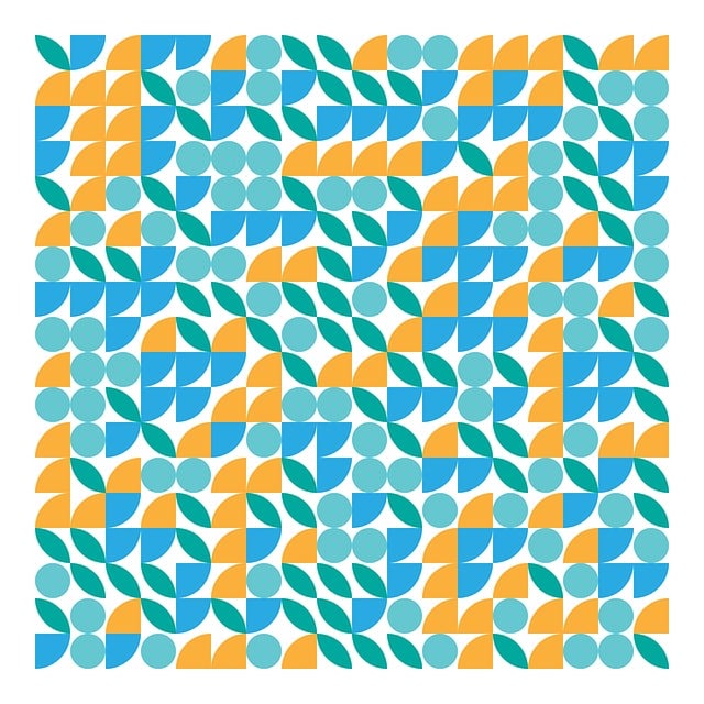 Free abstract circles semicircles illustration