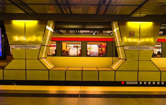 Metrô, Trem, Estação, Jungfernstieg